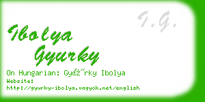 ibolya gyurky business card